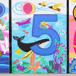 Partial Detail of Window to Our Worlds - Part 2 with its Artist Statement